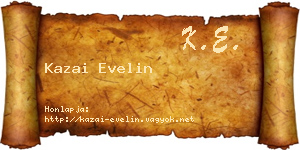 Kazai Evelin névjegykártya
