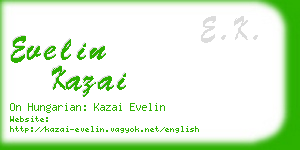 evelin kazai business card